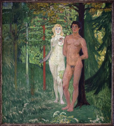 Adamo ed Eva. Dipinto di Jan Preisler da Jan Preisler