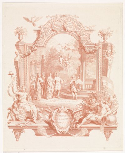 Rappresentazione allegorica in occasione del matrimonio di Arnout van Citters e Sara Jacoba Ockerse Crescite heroum soboles da Jan Punt