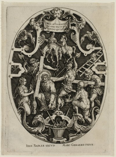 Il trasporto della croce, dalla Passione di Cristo da Jan Sadeler I