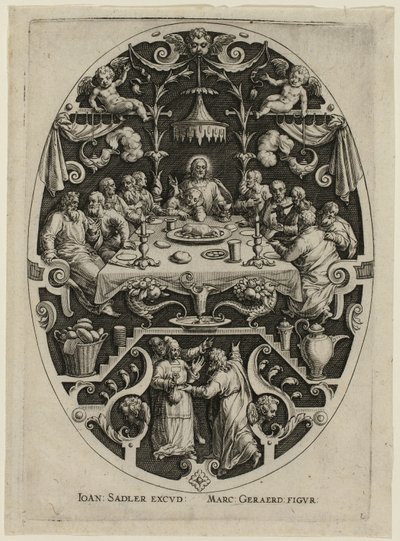 Ultima cena, dalla Passione di Cristo da Jan Sadeler I