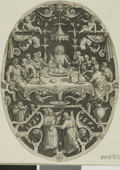 Ultima cena, dalla Passione di Cristo da Jan Sadeler I