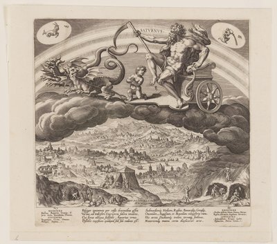 Saturnus, da I sette pianeti da Jan Sadeler I