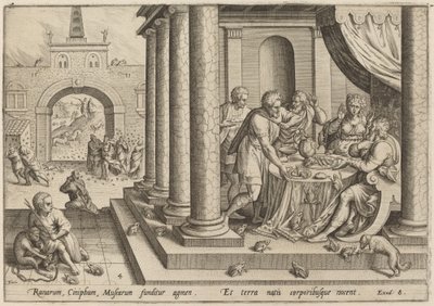 La piaga delle rane da Jan Sadeler I, after Maarten van Cleef