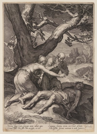 Adamo ed Eva che piangono sul cadavere di Abele, da Storia dei primi genitori dell