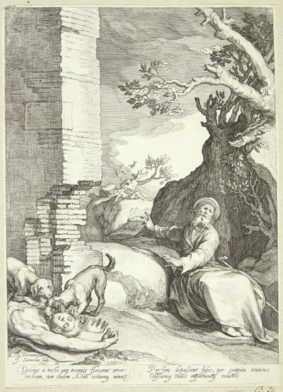 Ahija e la moglie di Geroboamo da Jan Saenredam