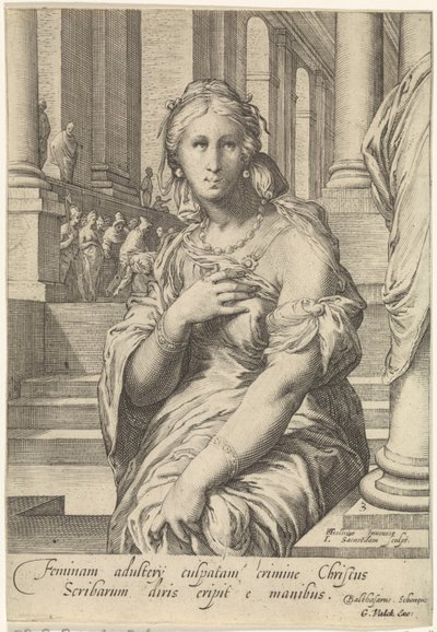 La donna adultera da Jan Saenredam