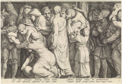 Fregio con la punizione di Niobe (tavola 7) da Jan Saenredam