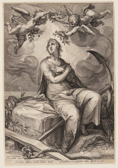 La speranza, dalle Tre virtù cardinali da Jan Saenredam