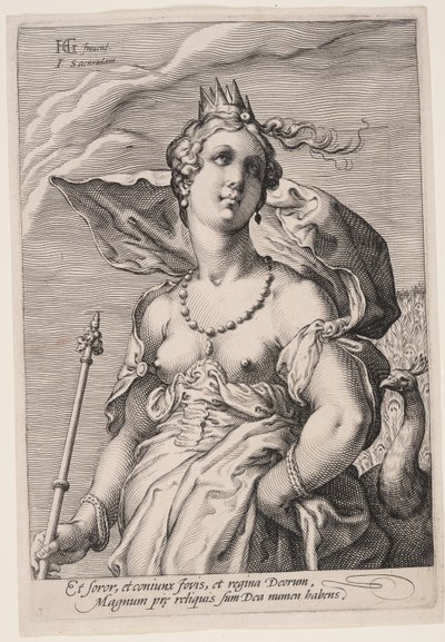 Giunone, da Tre dee da Jan Saenredam