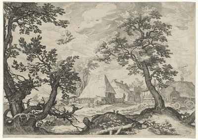 Paesaggio con il rapimento di Ganimede da Jan Saenredam