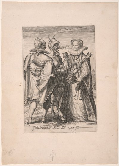Il matrimonio per la ricchezza, da Tre tipi di matrimonio da Jan Saenredam
