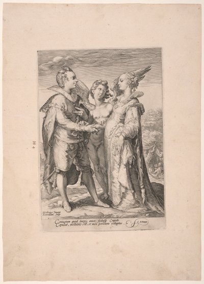 Il matrimonio per amore del mondo, da Tre tipi di matrimoni da Jan Saenredam
