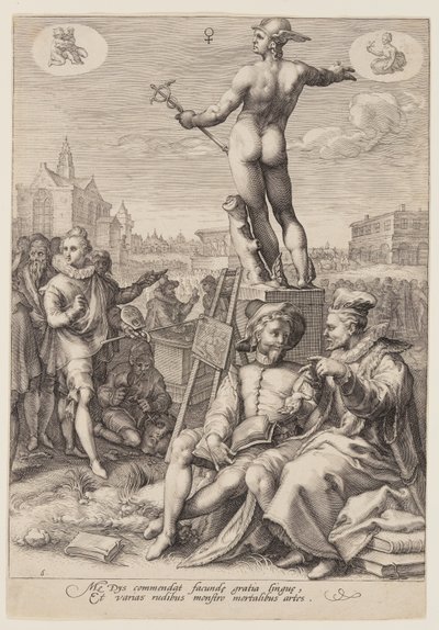 Mercurio che presiede alle arti, da Sette divinità planetarie da Jan Saenredam