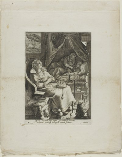 Notte, tavola quattro da Quattro momenti del giorno da Jan Saenredam