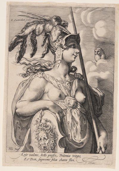 Pallade Atena, da Le tre dee da Jan Saenredam
