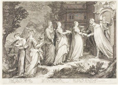 Tavola quattro, da Cinque vergini sagge e cinque stolte da Jan Saenredam