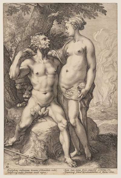 Plutone e Proserpina, da Tre dei e dee accoppiati da Jan Saenredam