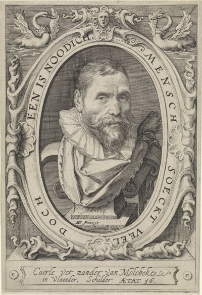 Ritratto di Karel van Mander da Jan Saenredam