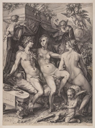 Sine Cerere e Baccho Friget Venere da Jan Saenredam