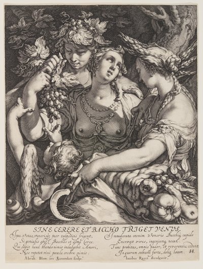 Sine Cerere e Baccho Friget Venere da Jan Saenredam