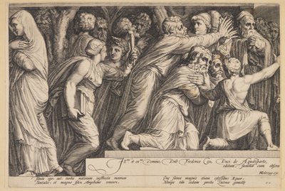 La punizione di Niobe (Piastra 4) da Jan Saenredam