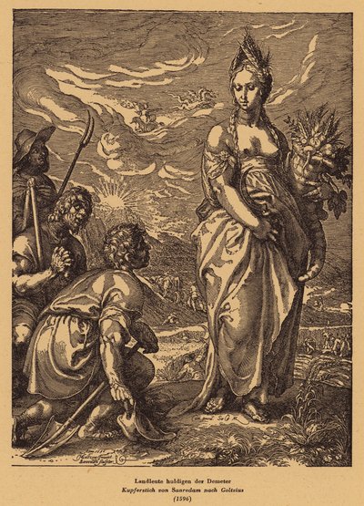 Venerazione di Demetra (Cerere) da Jan Saenredam