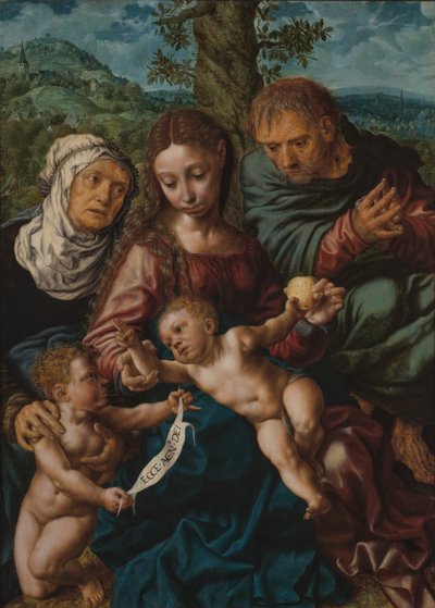 Sacra Famiglia con Giovanni Battista e Santa Elisabetta da Jan Sanders van Hemessen
