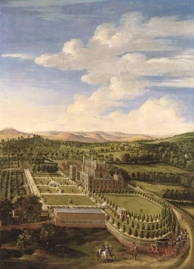 Wollaton Hall e Parco, Nottingham, 1697 da Jan Siberechts
