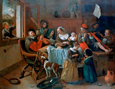 La Famiglia Allegra, 1668 da Jan Havickszoon Steen