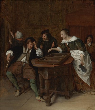 I giocatori del Tric-Trac da Jan Steen