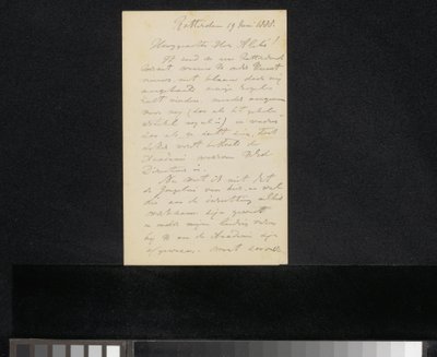 Lettera ad August Allebé da Jan Striening