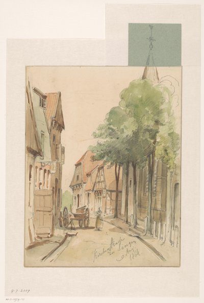 Veduta della Kirchenstrasze a Lingen da Jan Striening