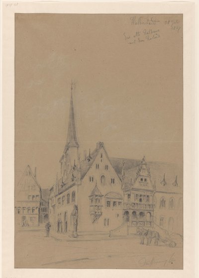 Il Municipio, con il Roelant, di Halberstadt da Jan Striening