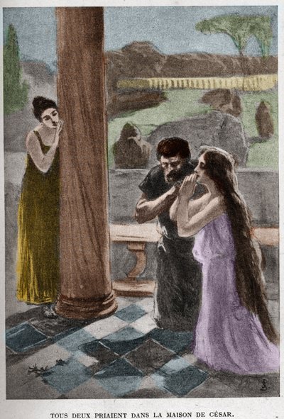 Entrambi pregavano nella casa di Cesare (capitolo VIII) illustrazione di JAN STYKA per il romanzo 