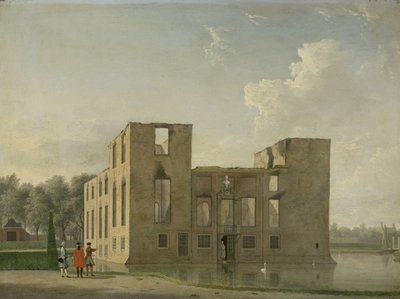 Vista posteriore del castello di Berckenrode a Heemstede dopo l