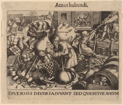 Ogni uomo da Jan Theodor de Bry after Pieter Bruegel the Elder