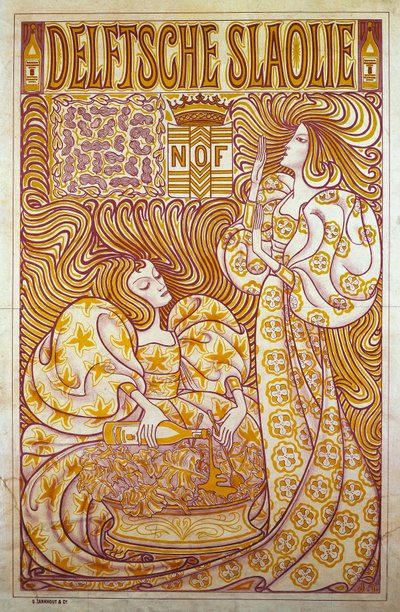 Delftsche Slaolie, manifesto pubblicitario per condimento per insalate da Jan Toorop