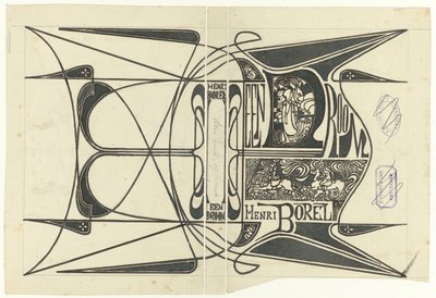 Progetto di copertina per: Henri Borel, Un sogno, 1899 da Jan Toorop