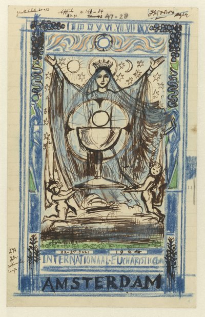 Progetto per un manifesto per il Congresso Eucaristico Internazionale tenutosi ad Amsterdam dal 22 al 27 luglio 1924 da Jan Toorop