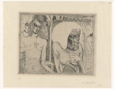 Vecchia donna circondata da giovani donne da Jan Toorop