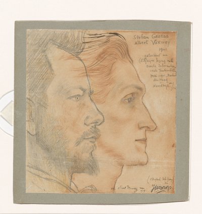 Ritratti di Albert Verwey e Stefan George da Jan Toorop