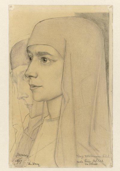 Ritratto di Treesje Westermann, Madre Thérèse Huf di Bethanië da Jan Toorop