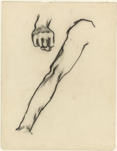 Foglio di studio con braccio e mano da Jan Toorop