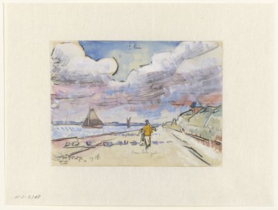 Strada lungo il canale da Jan Toorop