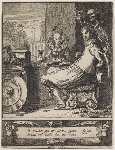 La morte che sorprende una coppia, 1618-20 circa (acquaforte e incisione) da Jan Van de II Velde