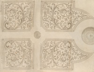 Progetto per una fontana e quattro parterre quadrati per un giardino di piacere, 1651 da Jan Van de Velde