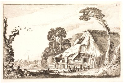 Paesaggio con un fienile in rovina da Jan Van de Velde