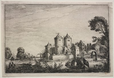 Il castello con due torri da Jan Van de Velde