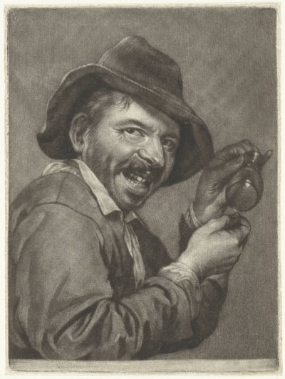 Uomo con un bicchiere vuoto (il Gusto) da Jan Verkolje (I)