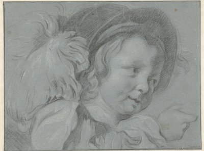 Studio di una testa di bambino con cappello da Jan Verkolje (I)